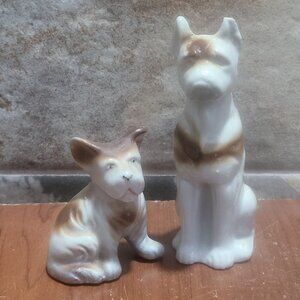 Vintage Porcelain Ceramic Dog Figurines Boxer Bulldog Scottish Terriers
